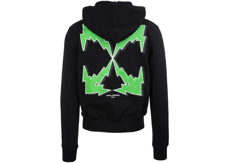 Off-White OFF-WHITE Bolt Arrows Hoodie Black outlook