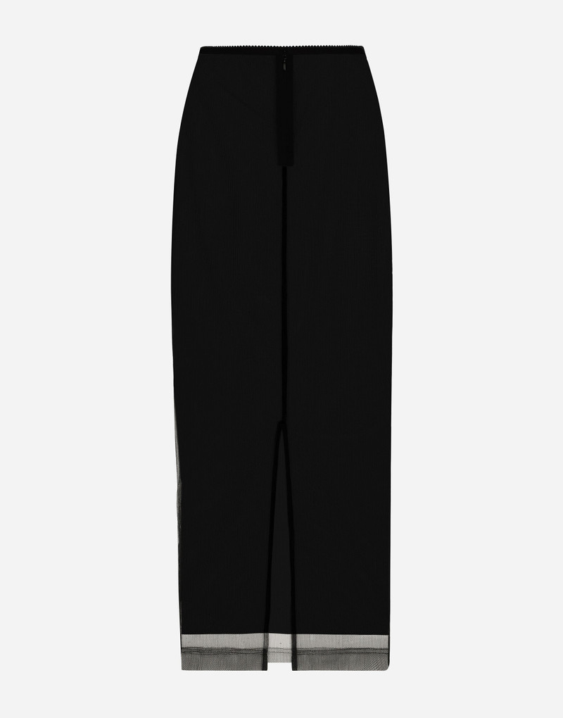 Dolce & Gabbana Tulle pencil skirt with slit outlook