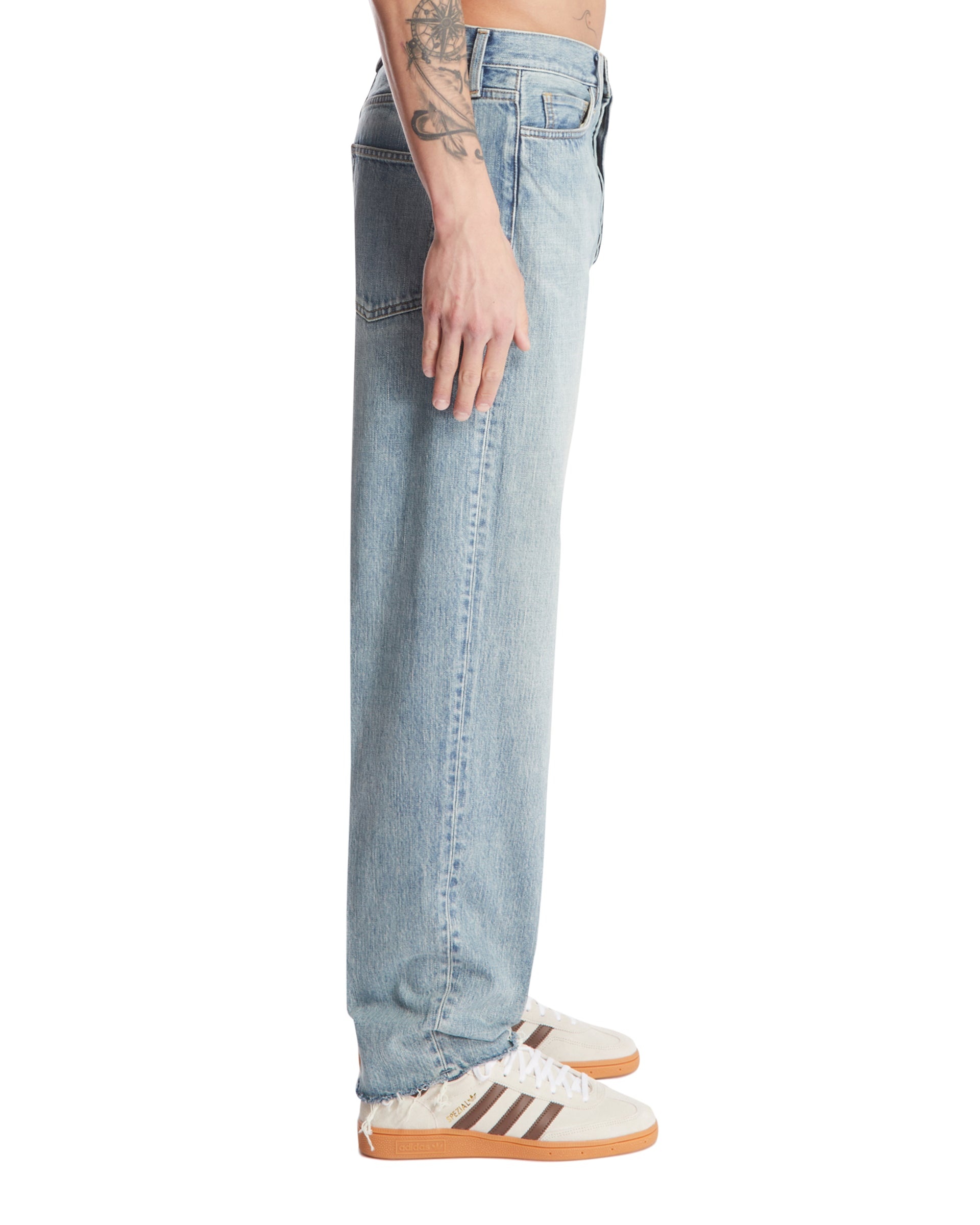 Blue Pleated Jeans - 5