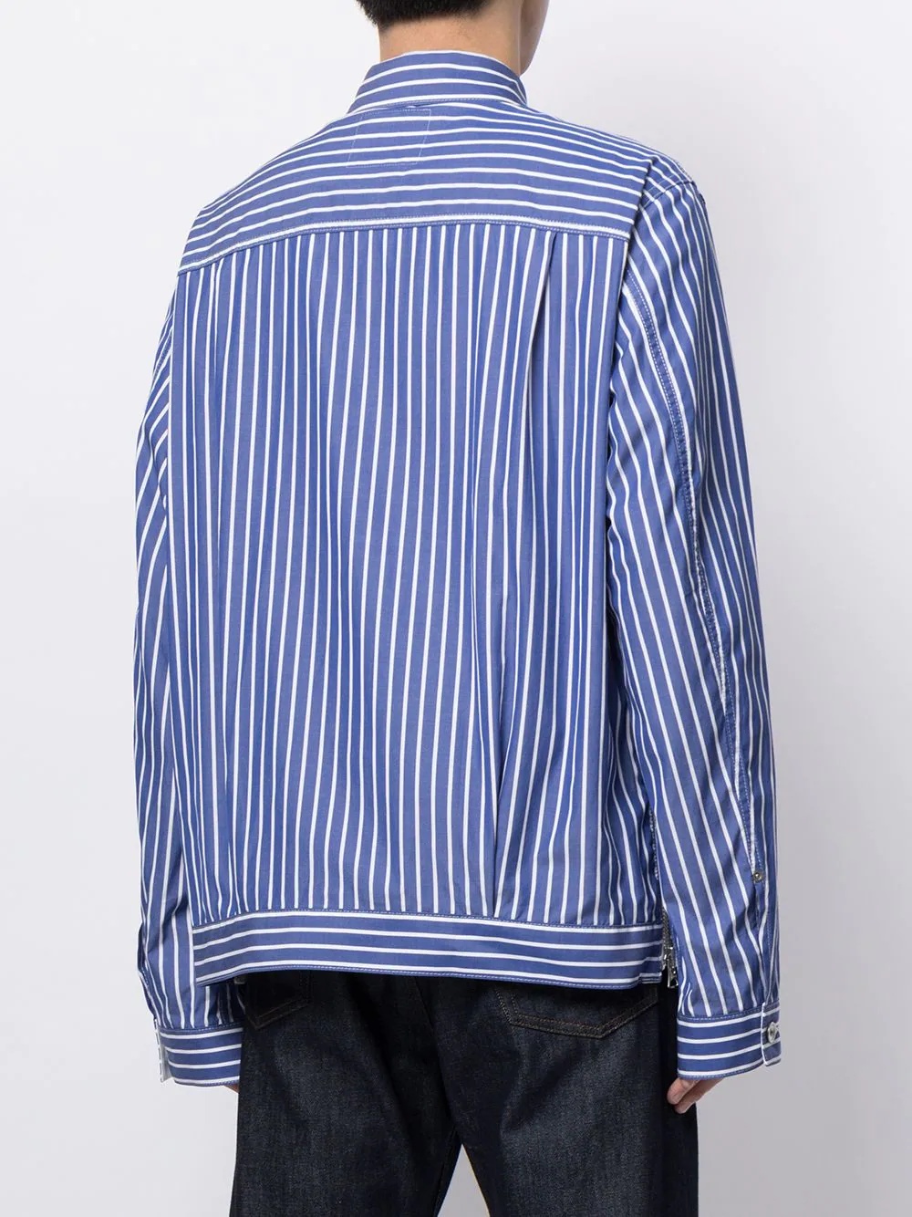 striped shirt jacket - 4