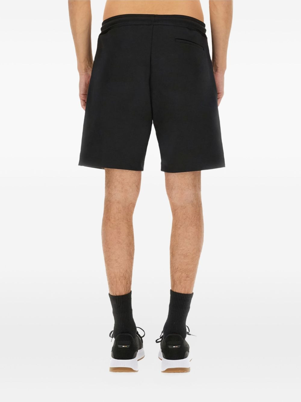 drawstring-waist track shorts - 4