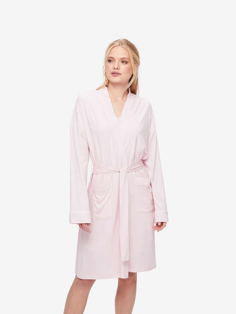 Women's Dressing Gown Lara Micro Modal Stretch Pink - 6