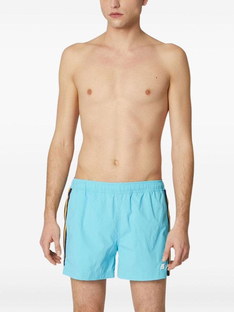 K-WAY stripe-detail swim shorts outlook