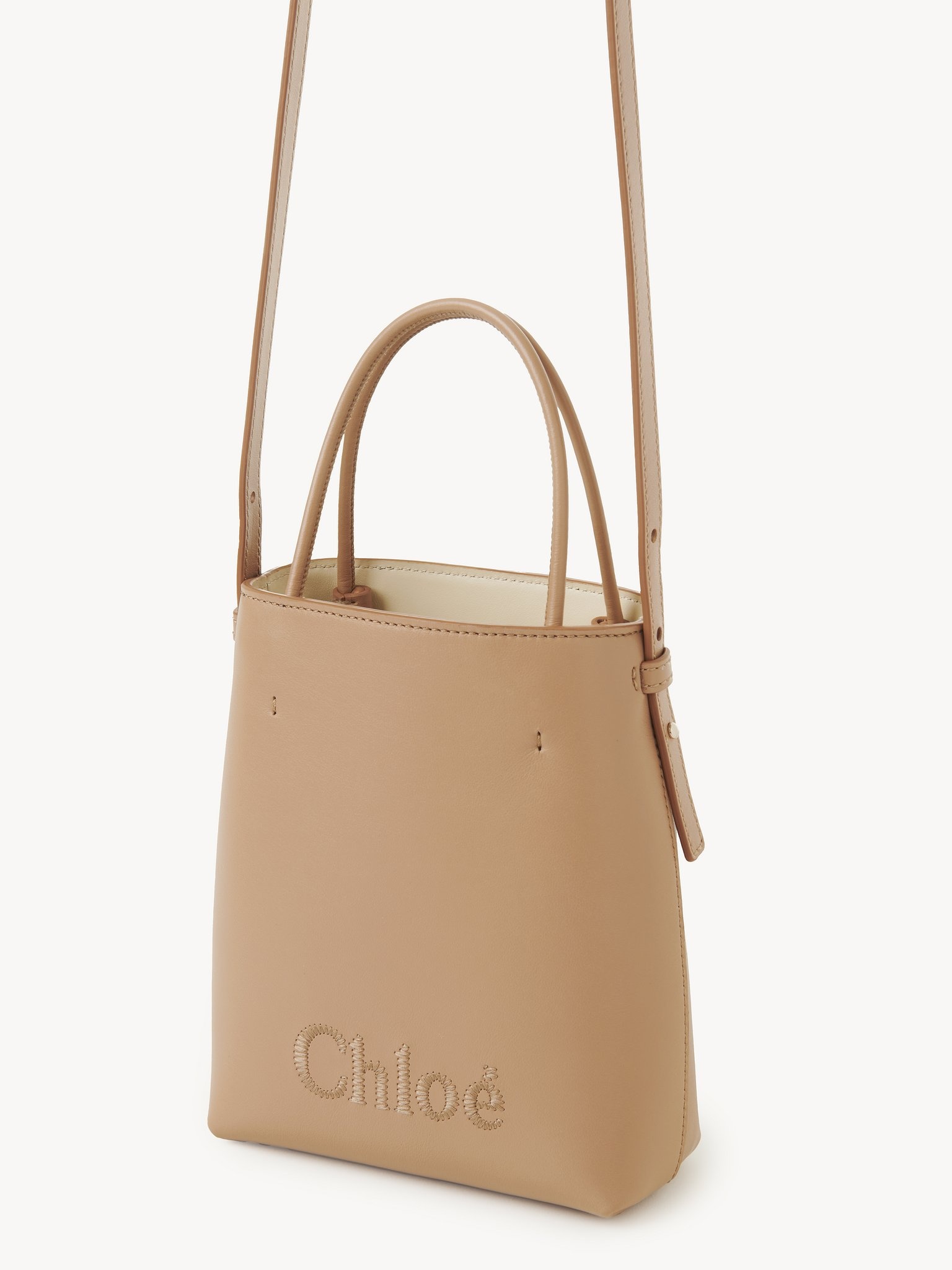 MICRO CHLOÉ SENSE TOTE BAG IN LEATHER - 2