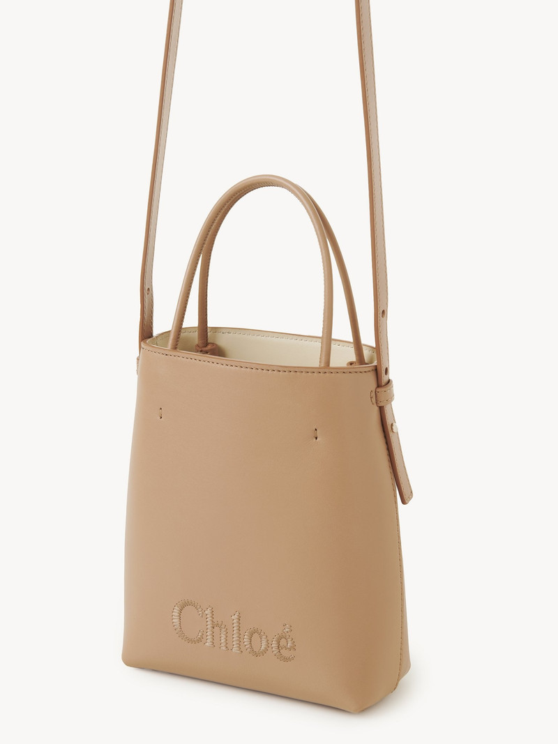 Chloé MICRO CHLOÉ SENSE TOTE BAG IN LEATHER outlook