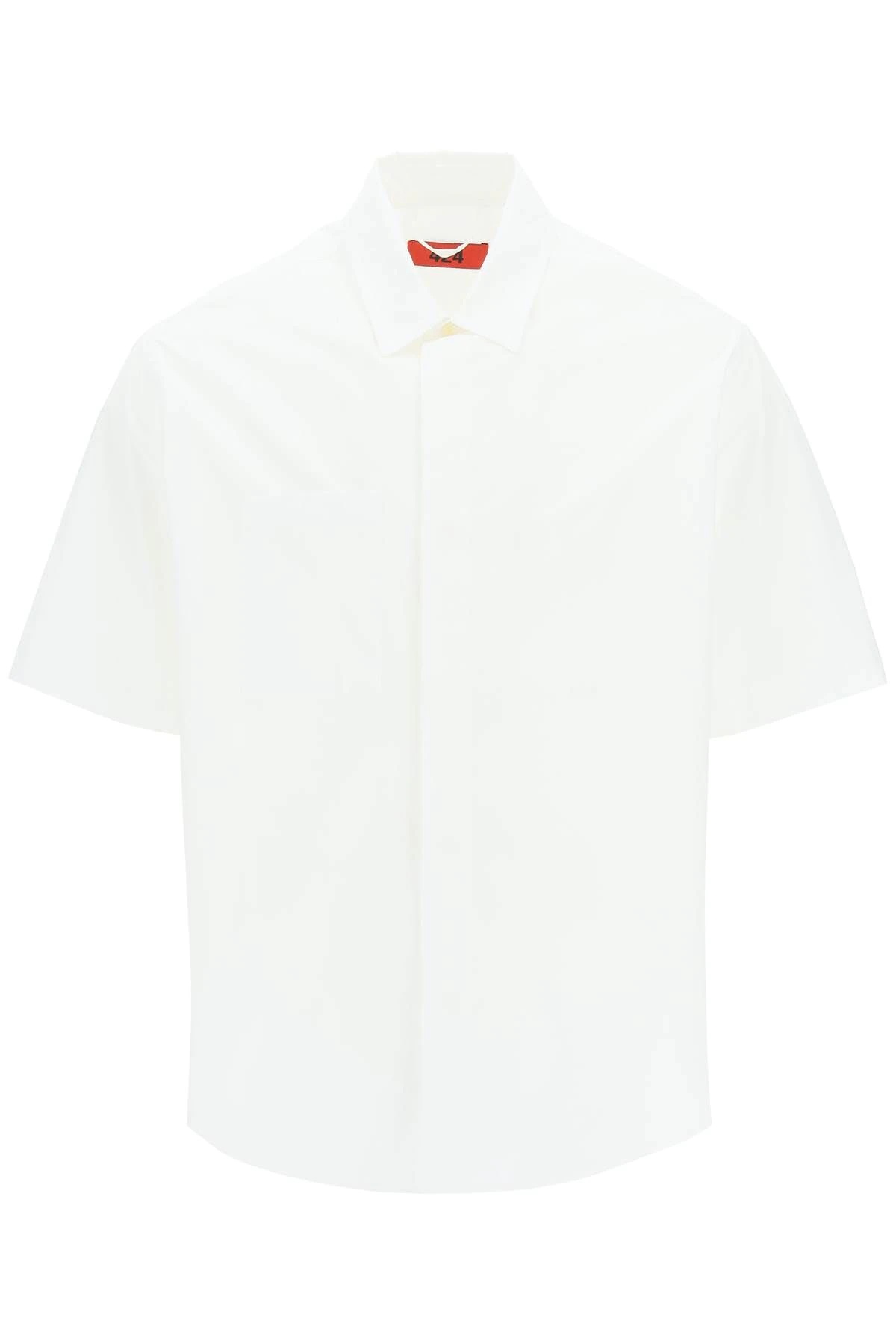 COTTON SHIRT WITH LOGO EMBROIDERY - 1