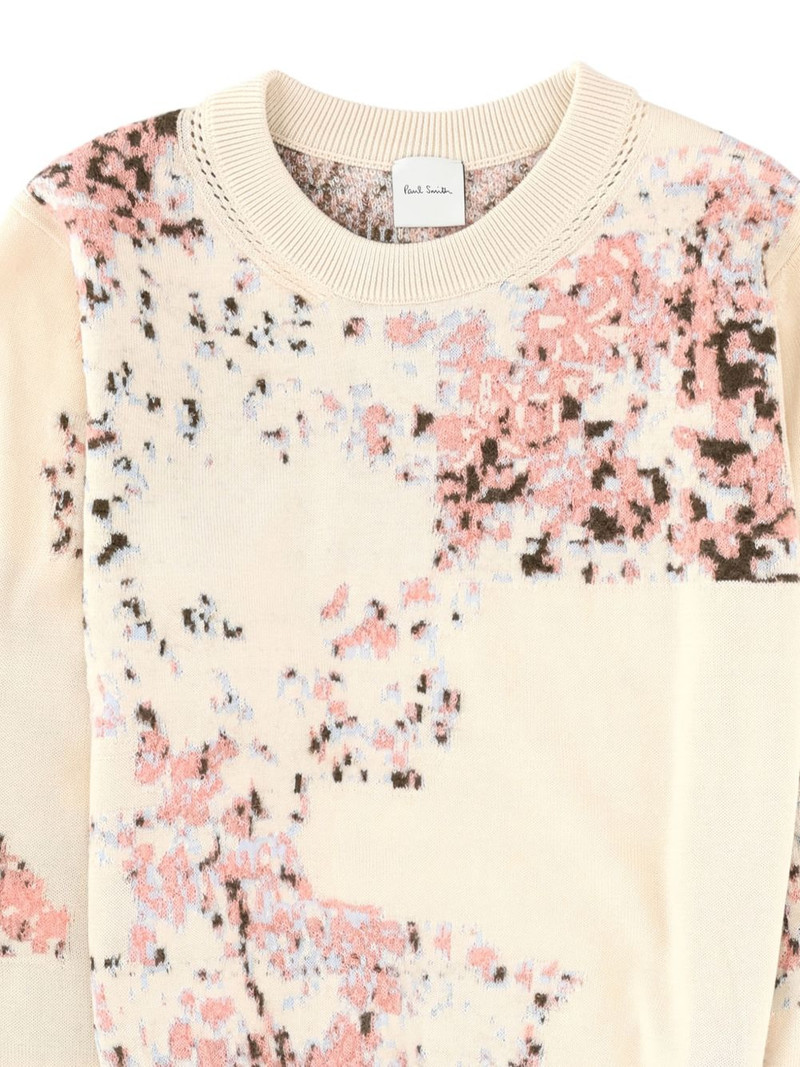 Paul Smith floral-print knitted sweater outlook