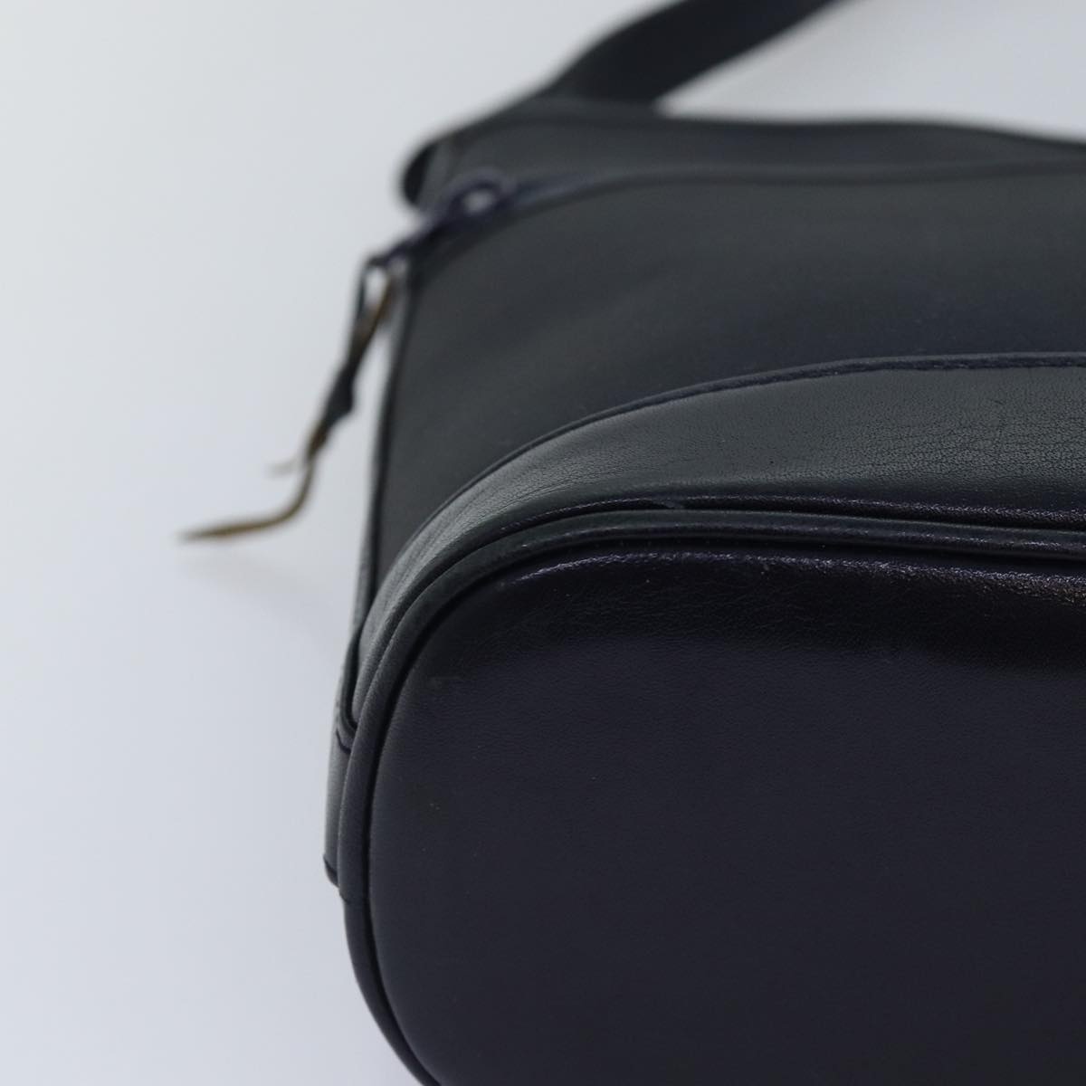 Burberry Shoulder Bag Nylon Leather Navy Gold - 9