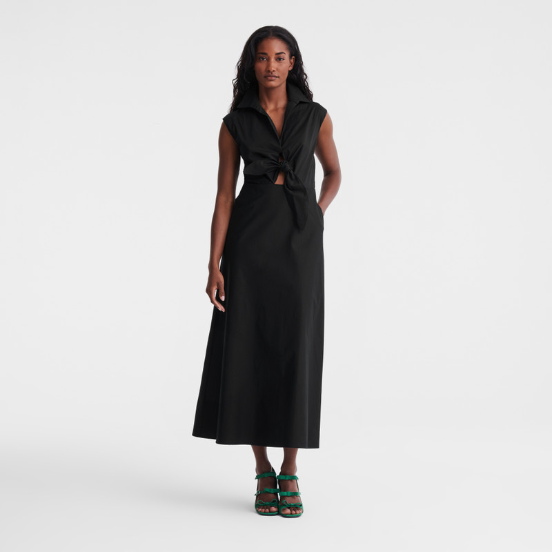 Longchamp Long dress Black - Popelin outlook