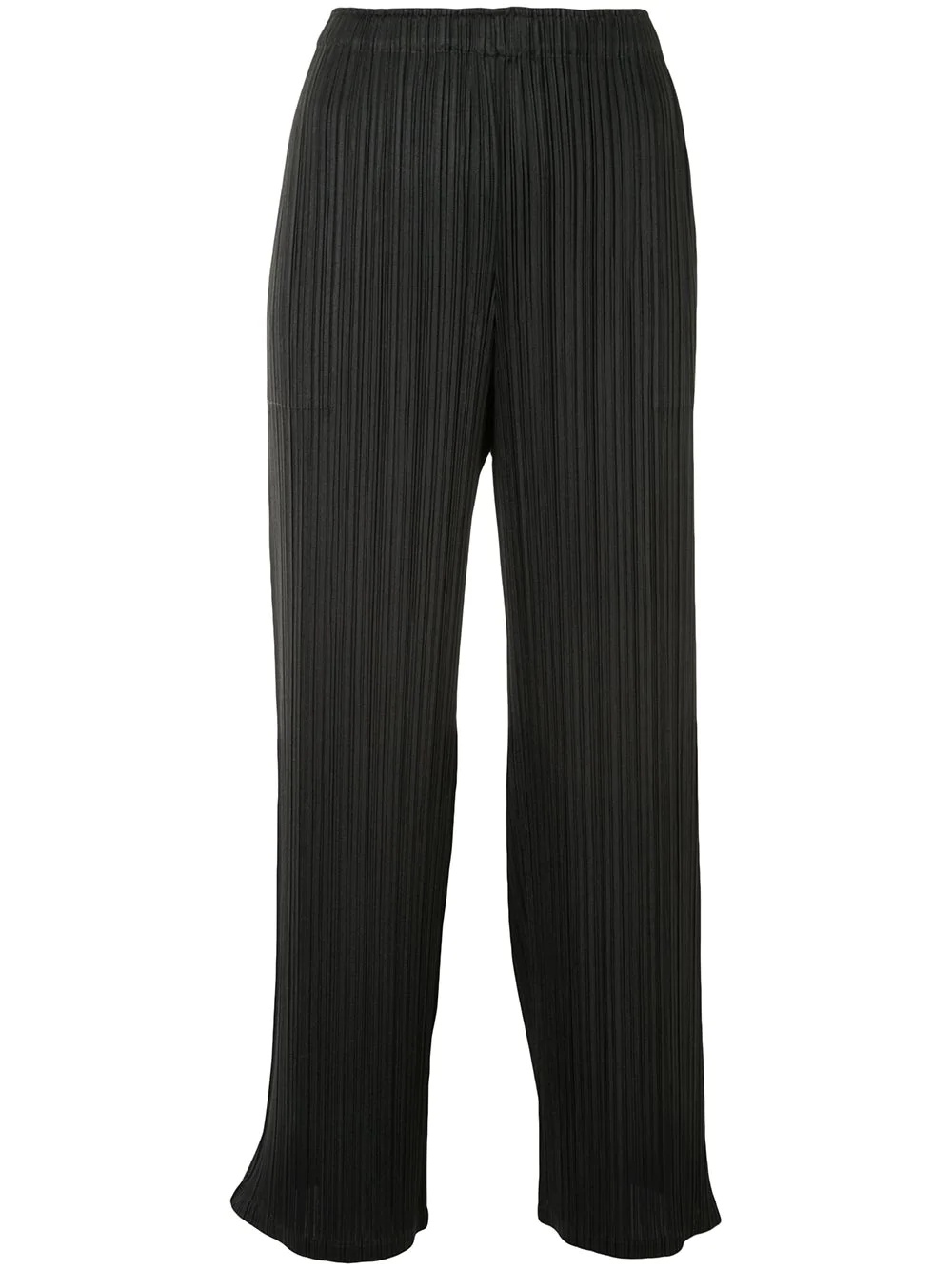 high-waisted plissé trousers - 1