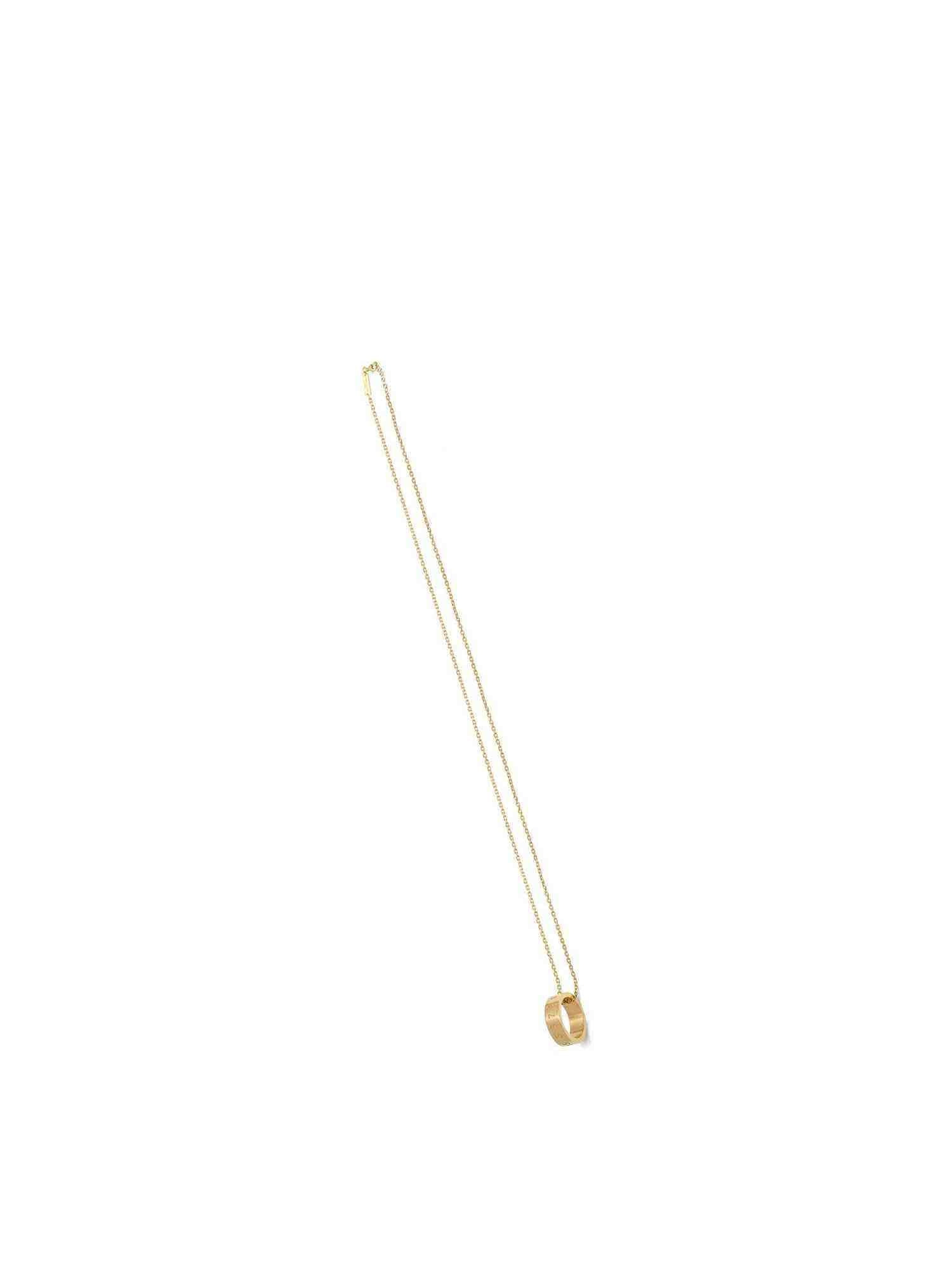 Numerical Ring Necklace in Yellow Gold - 2