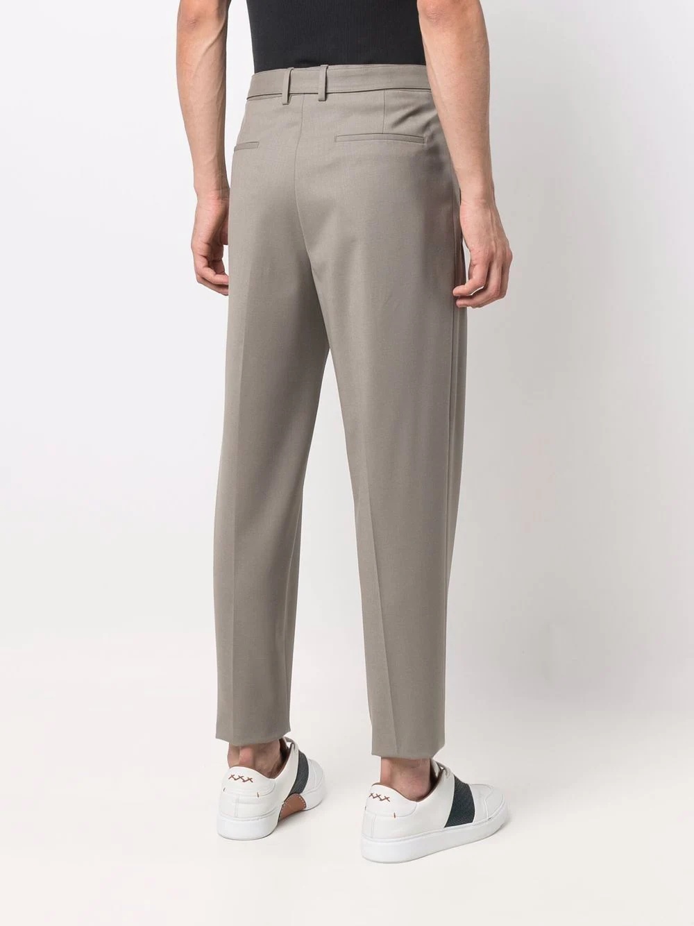 high-waisted straight-leg trousers - 4