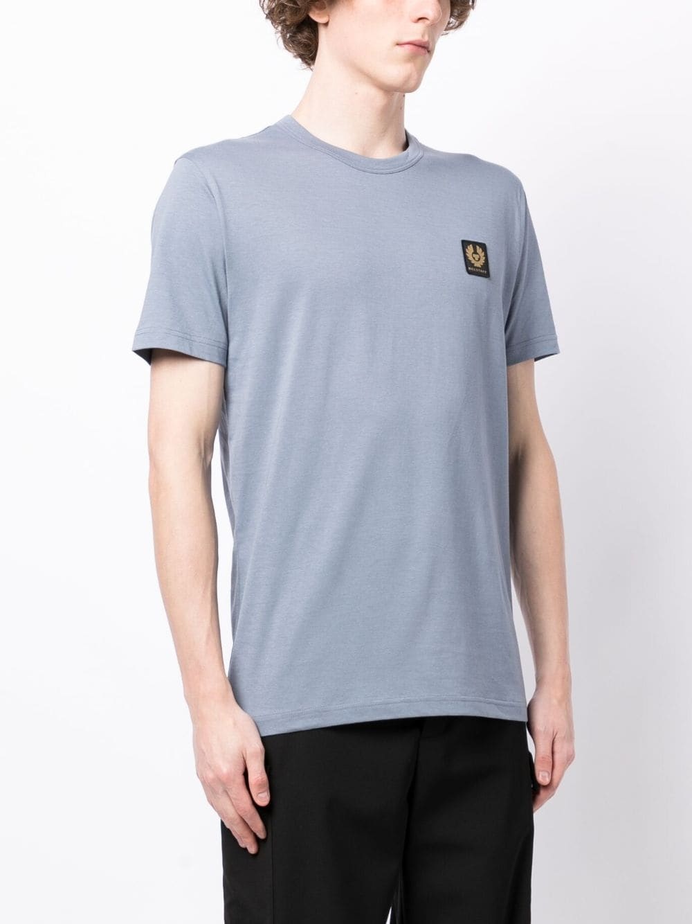 logo-patch cotton T-shirt - 3