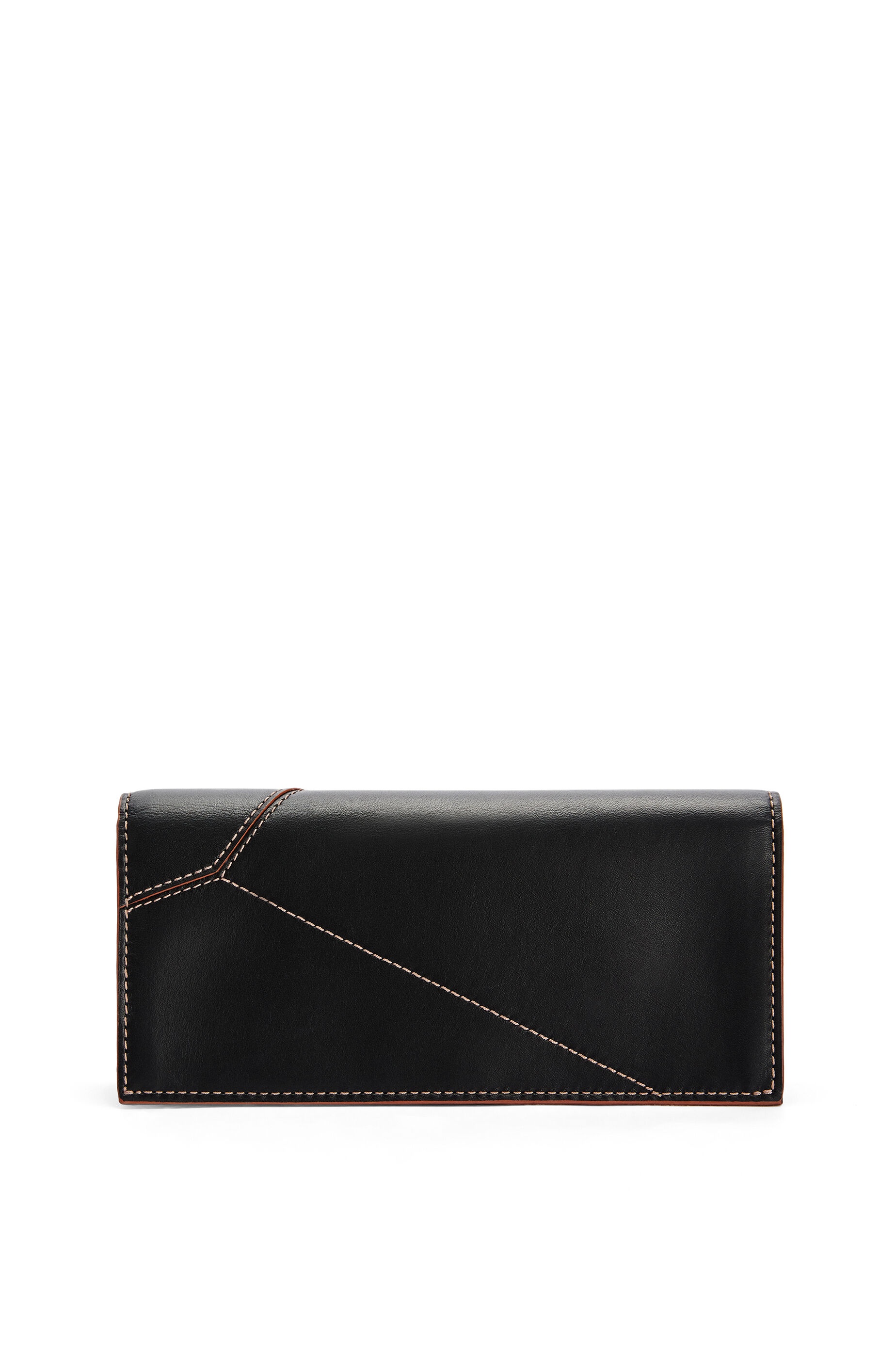 Puzzle stitches long horizontal wallet in smooth calfskin - 4
