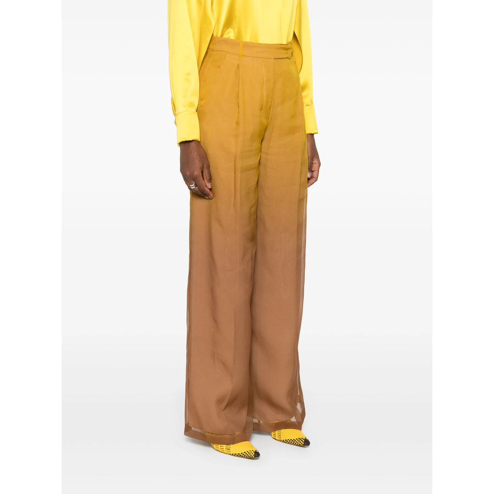 Max Mara Pianoforte Yellow Trousers - Palazzo Pants Women - 2