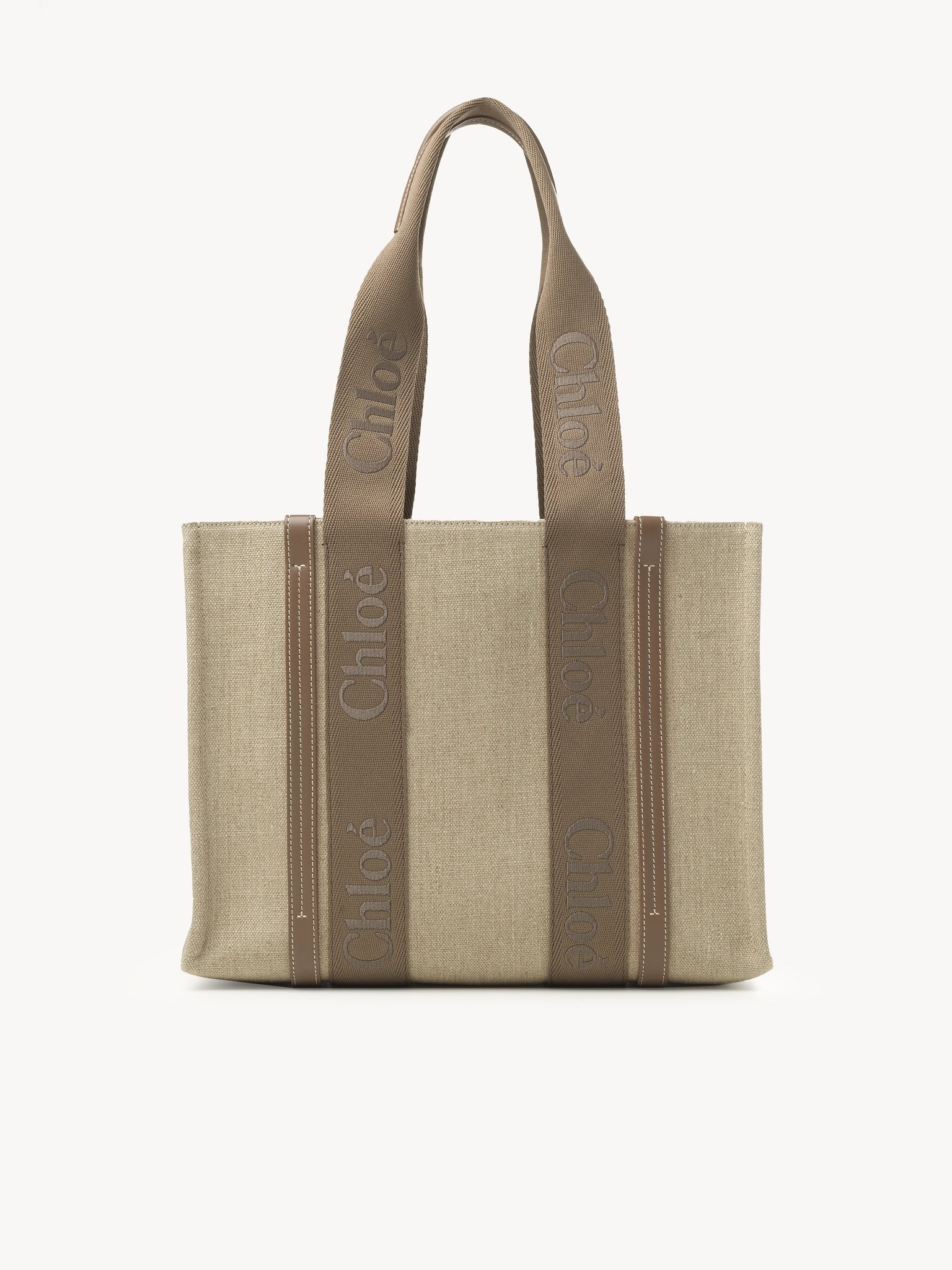 WOODY TOTE BAG IN LINEN - 1