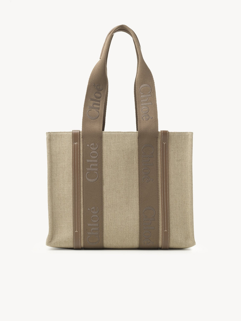 WOODY TOTE BAG IN LINEN 1