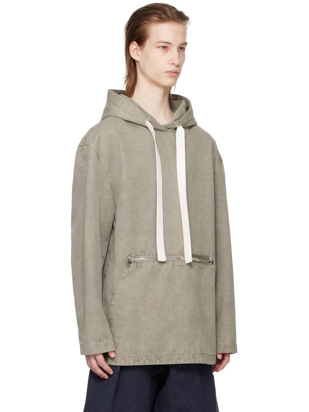 Gray Garment-Dyed Hoodie - 2