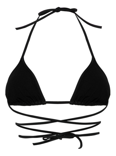 VETEMENTS logo-print triangle-cup bikini top outlook