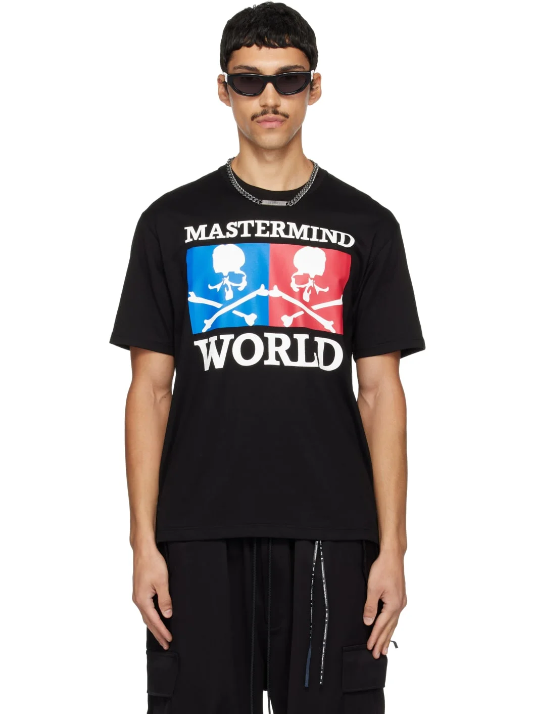 Black MW Two-Tone Motif Logo SS T-shirt - 1