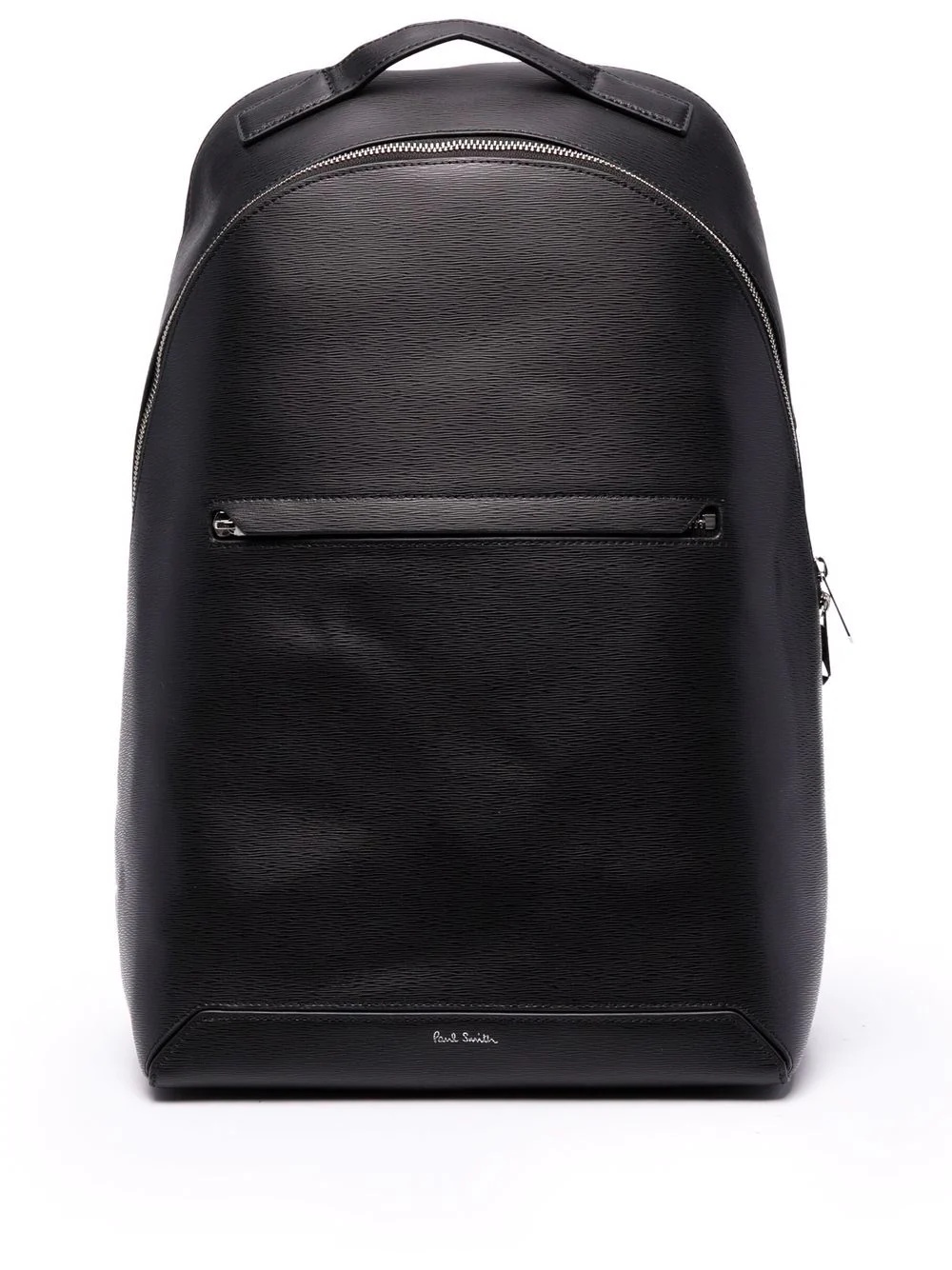 textured leather backpack - 1