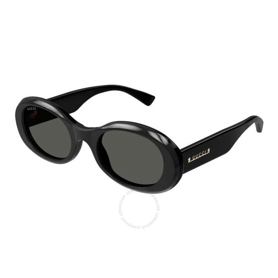 Gucci Grey Oval Ladies Sunglasses GG1587S 001 52 - 1