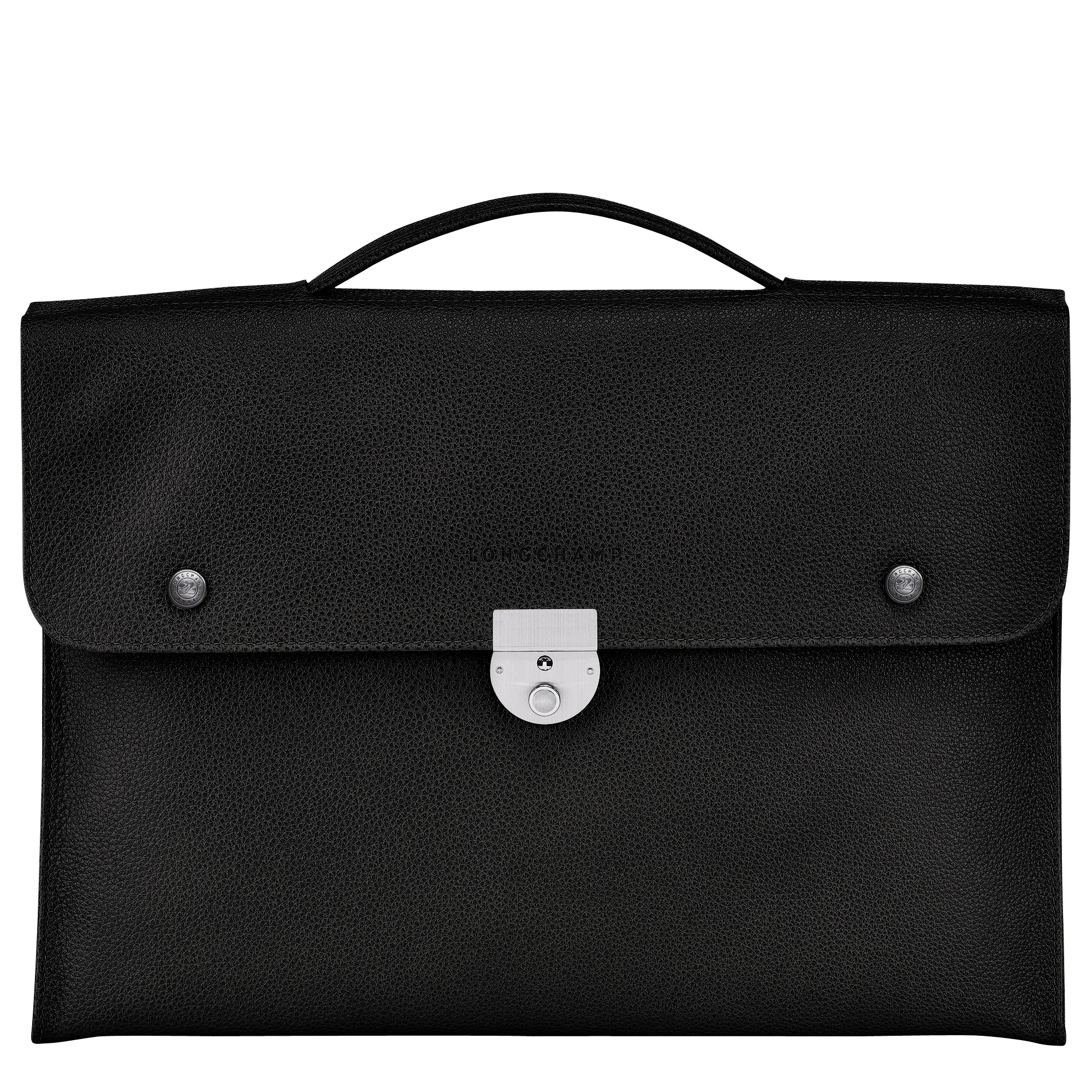 Le Foulonné S Briefcase Black - Leather - 1