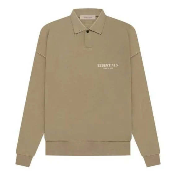 Fear of God Essentials SS22 Long Sleeve Polo Shirt 'Oak' FOG-SS22-265 - 1