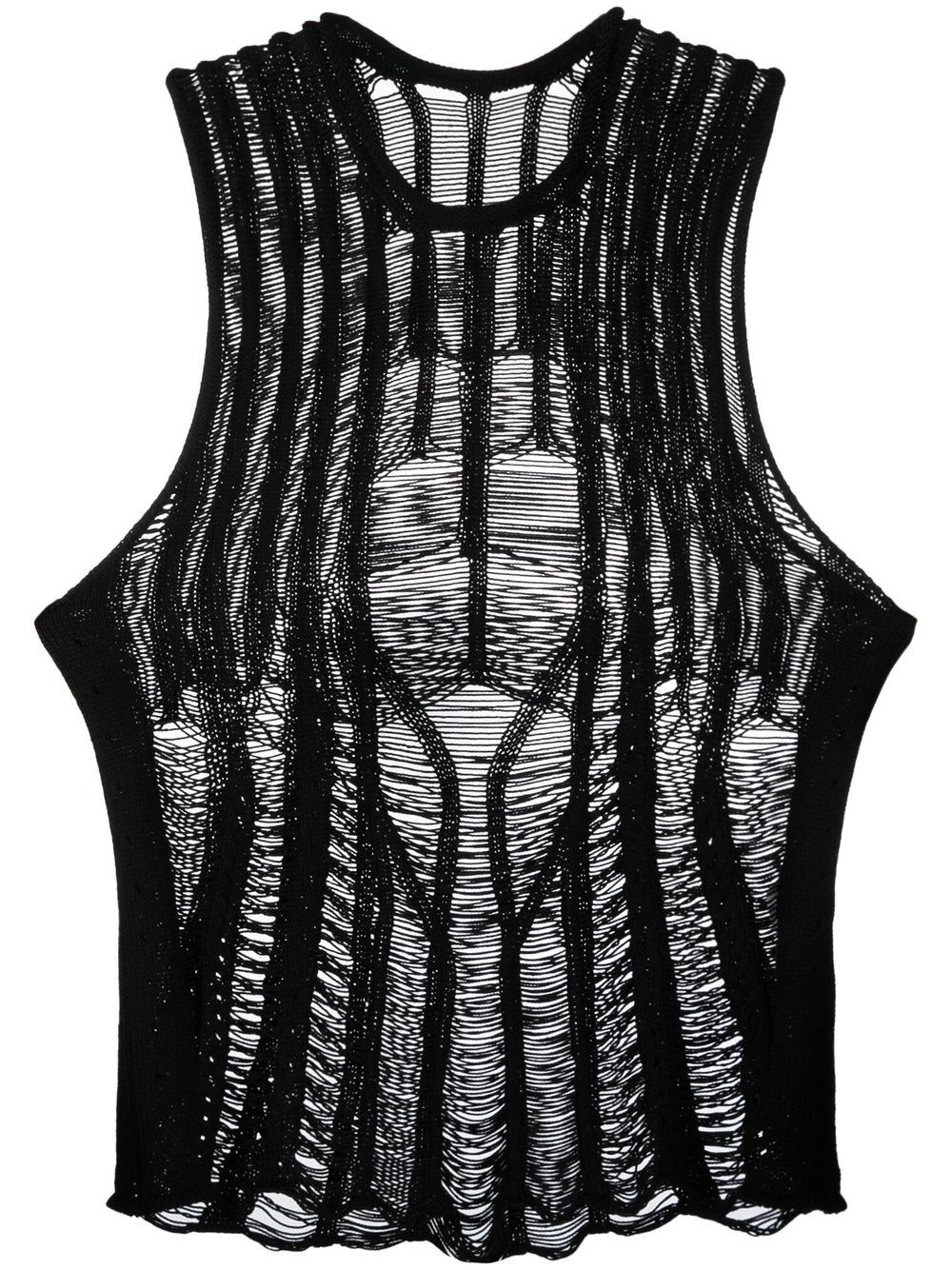 knitted ripped top - 1