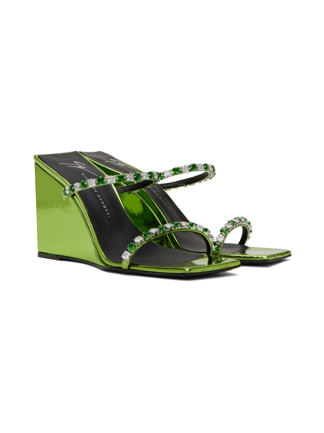 Green Shangay Heeled Sandals - 4