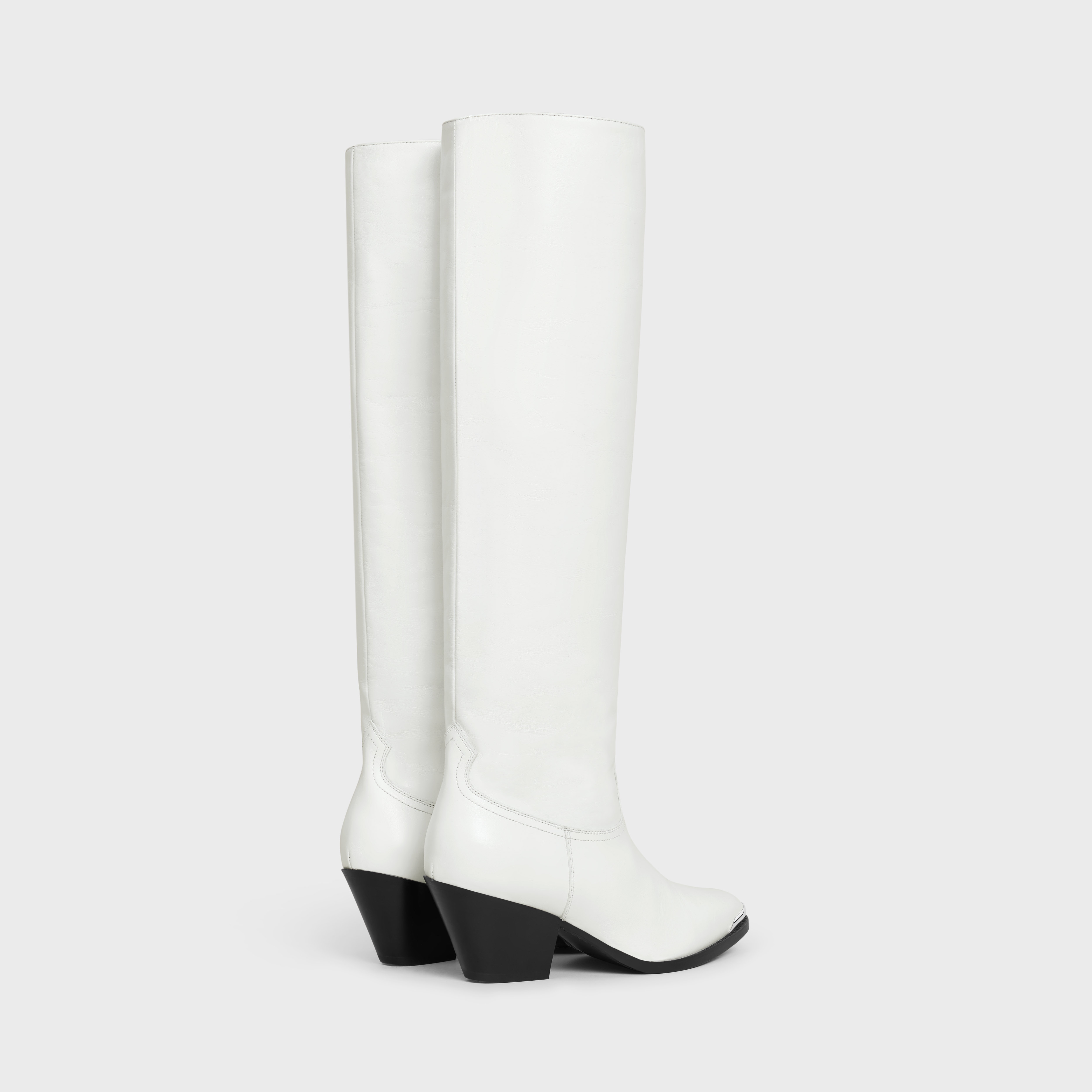 CELINE LOLA BOOTS HIGH WESTERN BOOTS WITH METAL TOE in CALFSKIN - 3