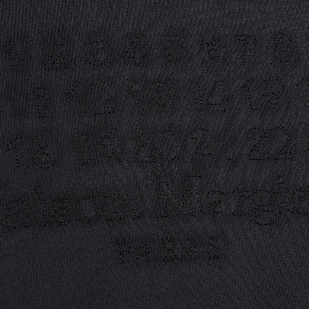 REVERSE APPLICATED STITCH LOGO ZIPPED HOODIE - WASHED BLACK - 5