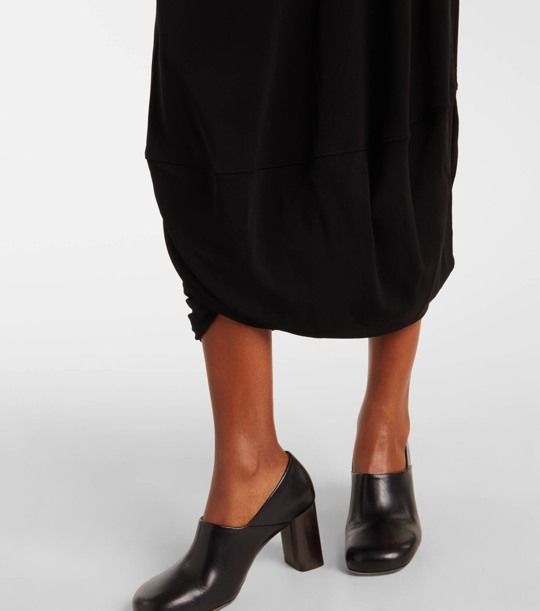 Draped crêpe jersey maxi dress - 6