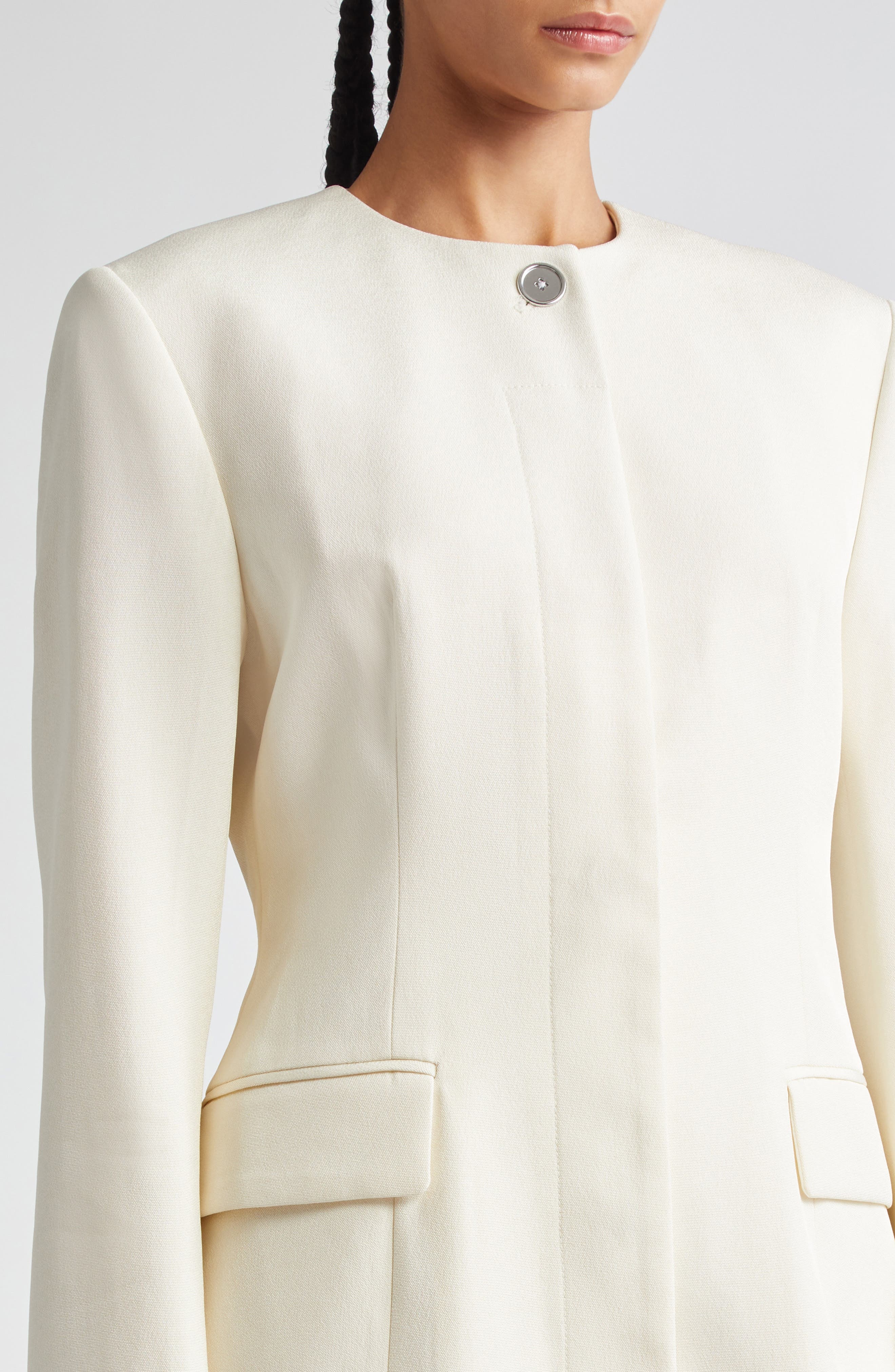 TOTEME Collarless Blazer in Ecru at Nordstrom - 5