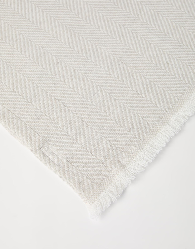 Brunello Cucinelli Cashmere chevron scarf outlook