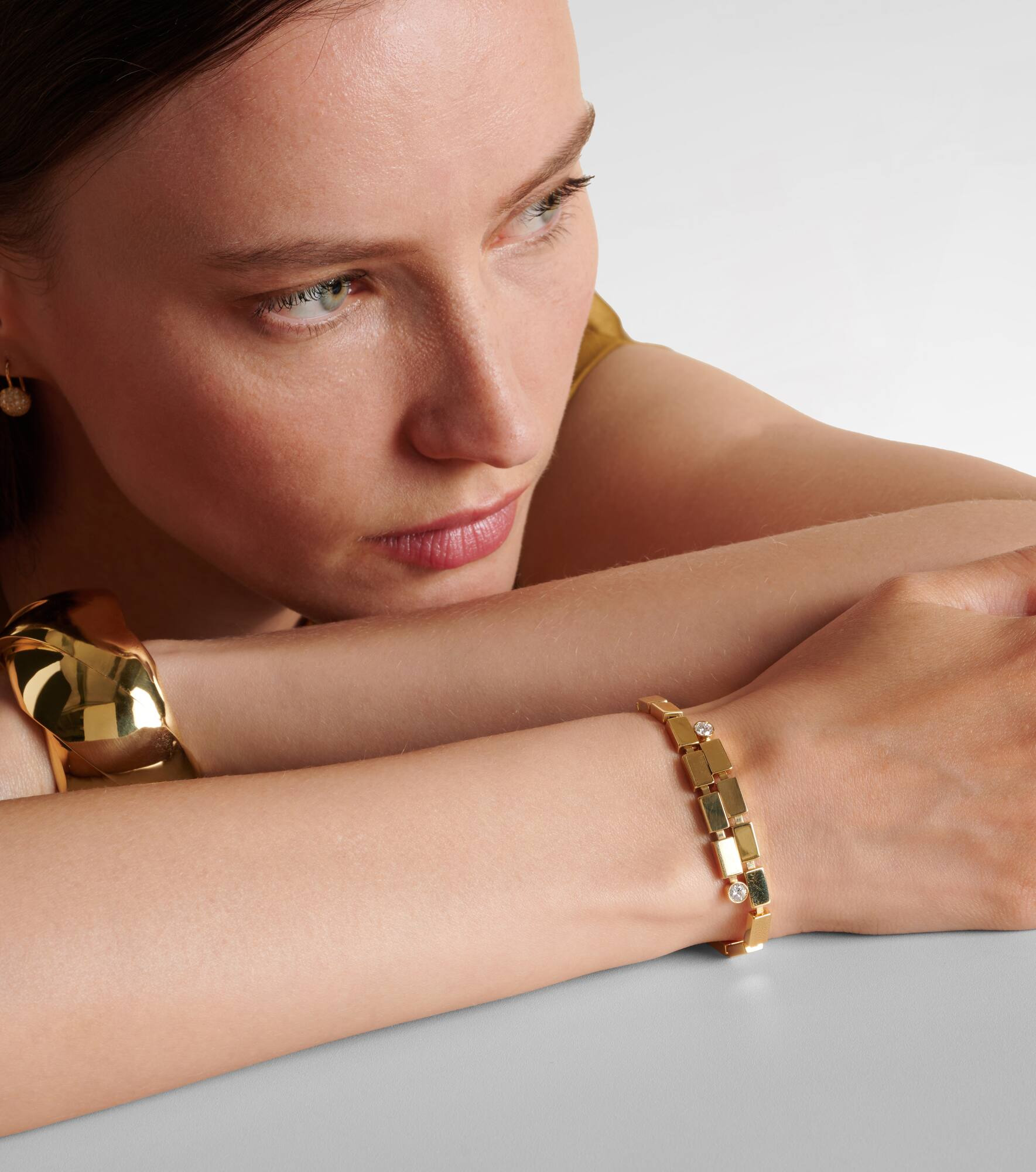 18kt gold bracelet with diamonds - 3