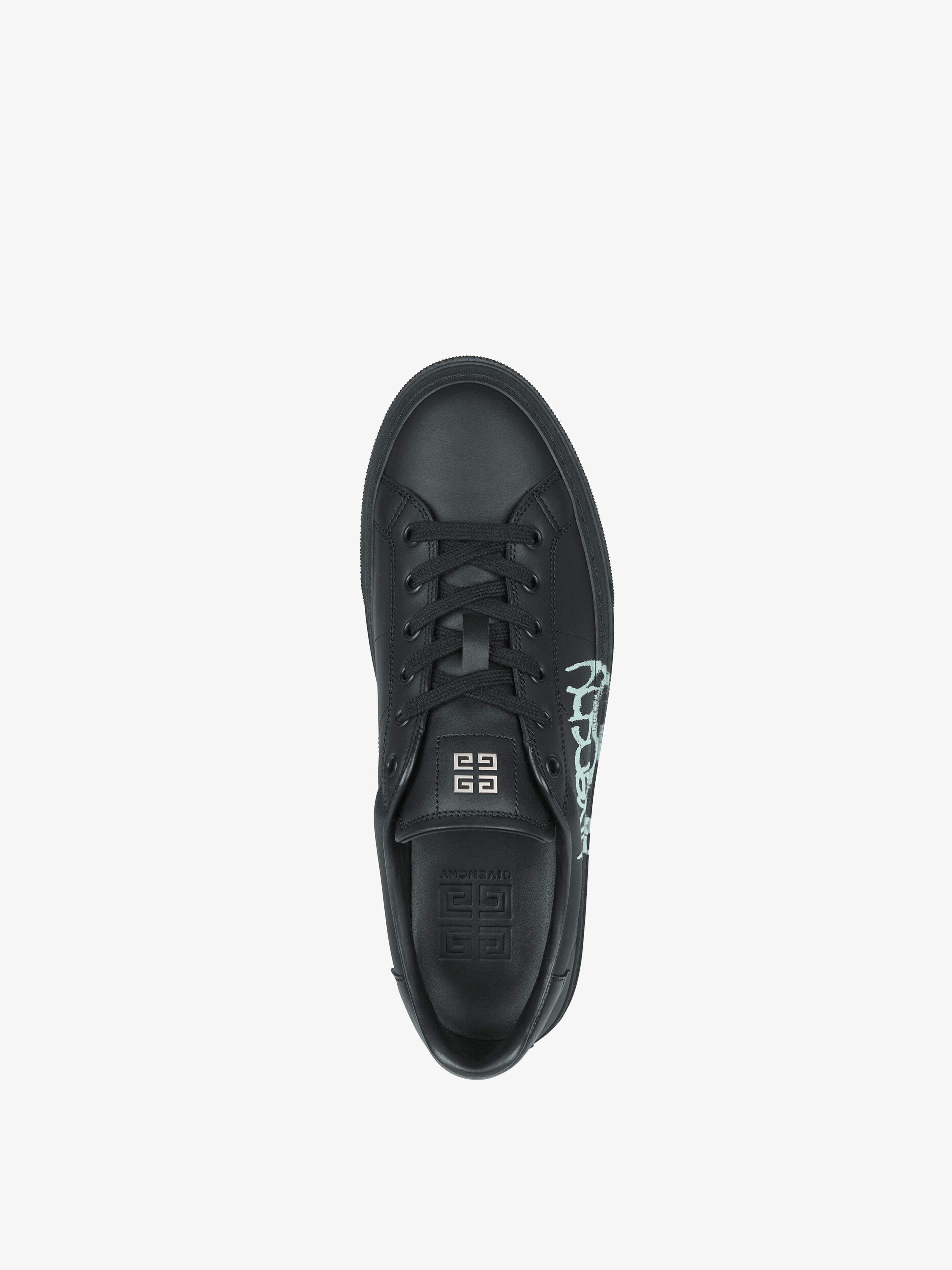 CITY SPORT SNEAKERS IN LEATHER WITH GIVENCHY INFINITY PRINT - 4