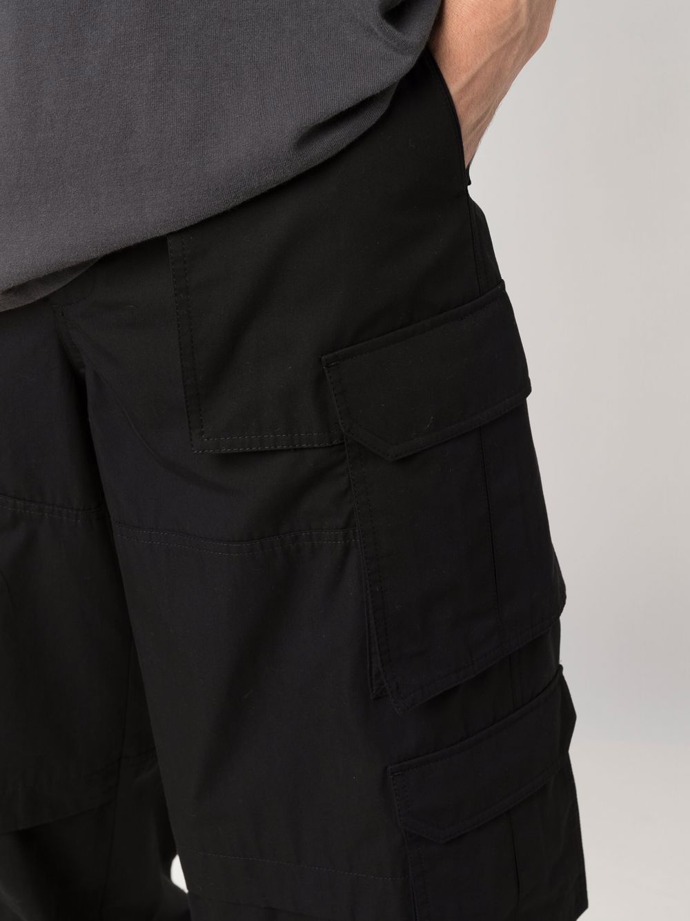 multiple-pocket cotton cargo trousers - 5