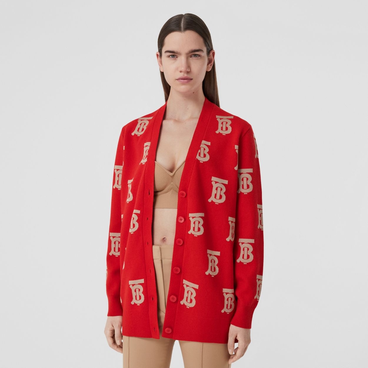 Monogram Wool Silk Blend Oversized Cardigan - 2