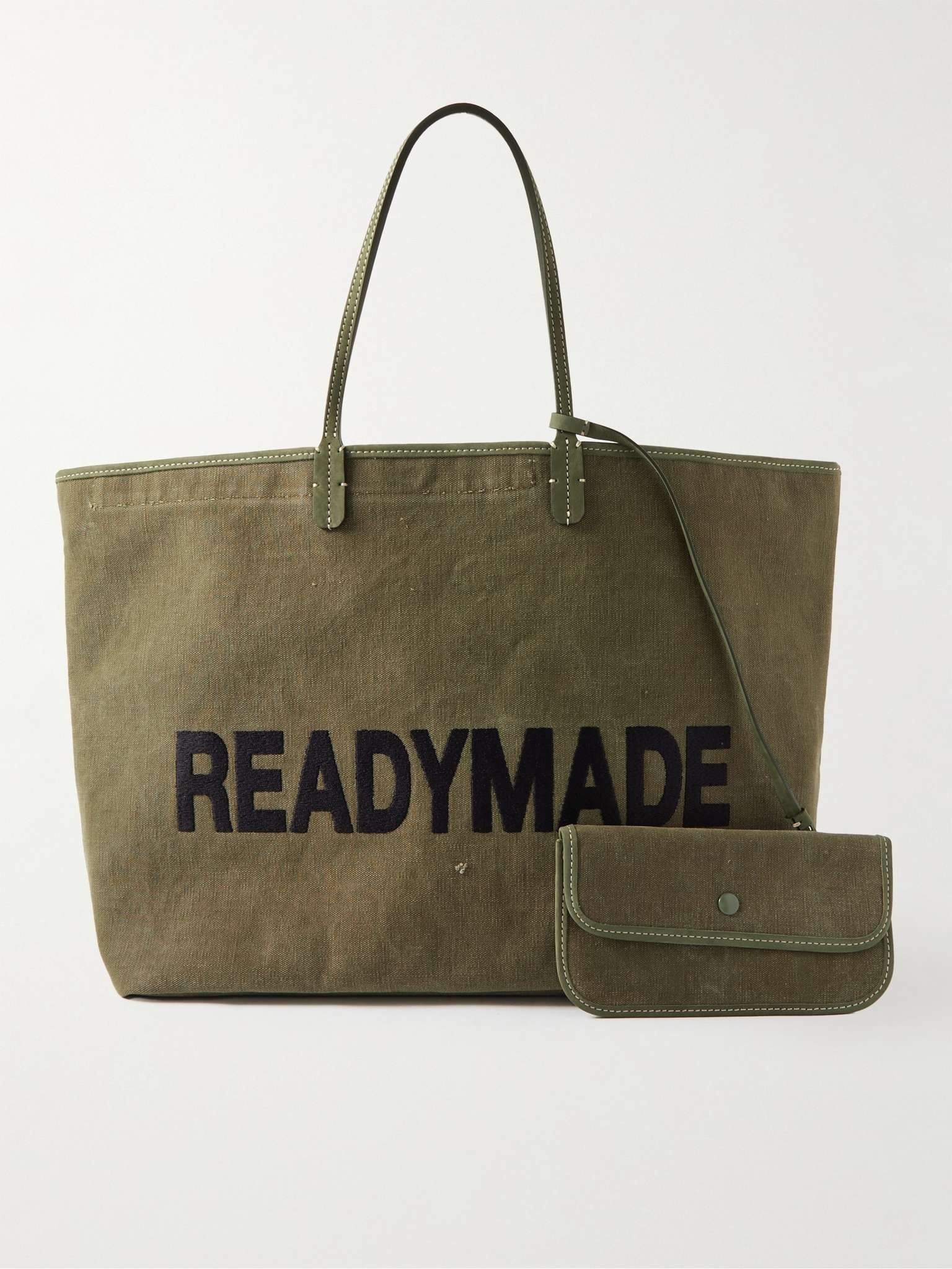 Dorothy Large Nubuck-Trimmed Logo-Embroidered Canvas Tote Bag - 6