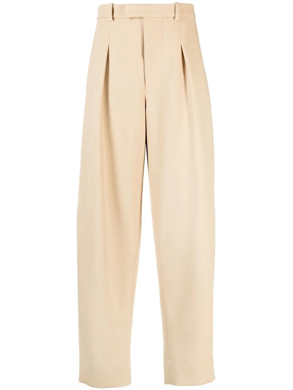 wide-leg dart-detail trousers - 1