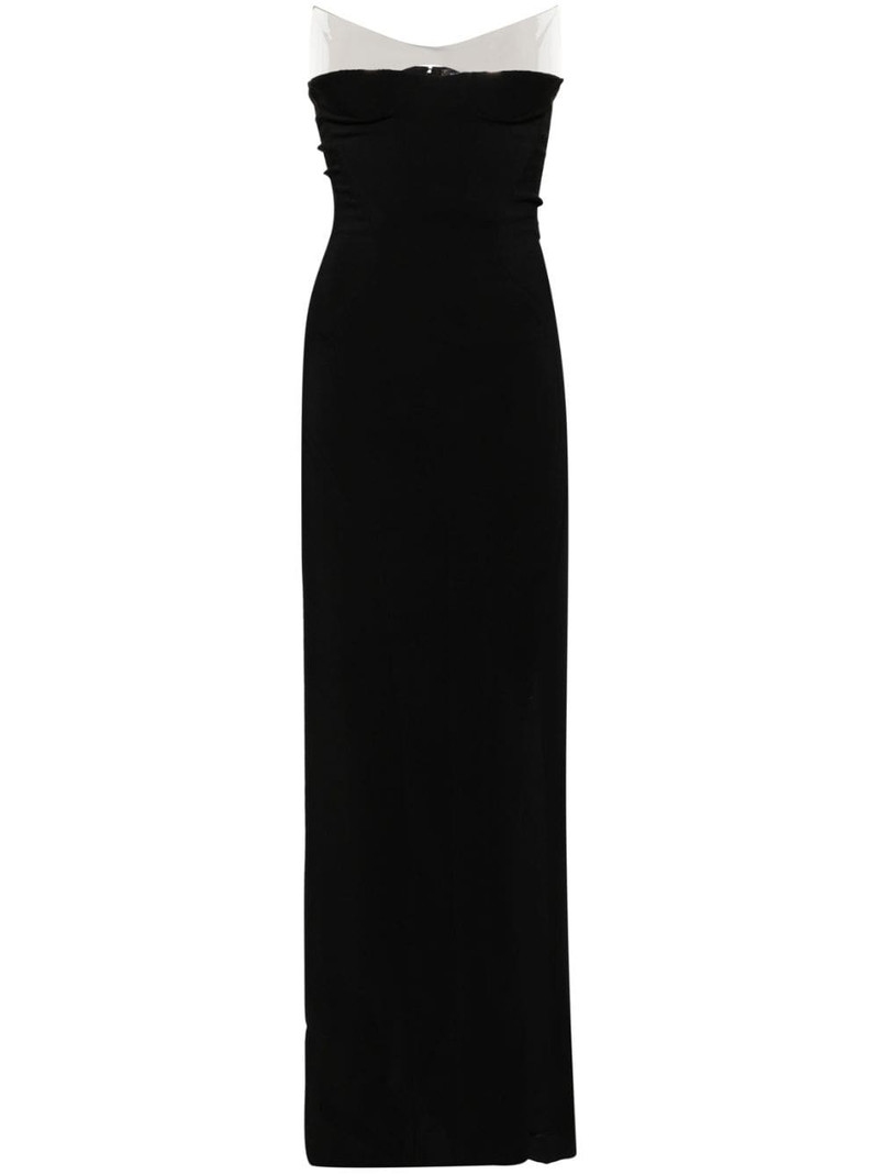 structured strapless maxi dress 1