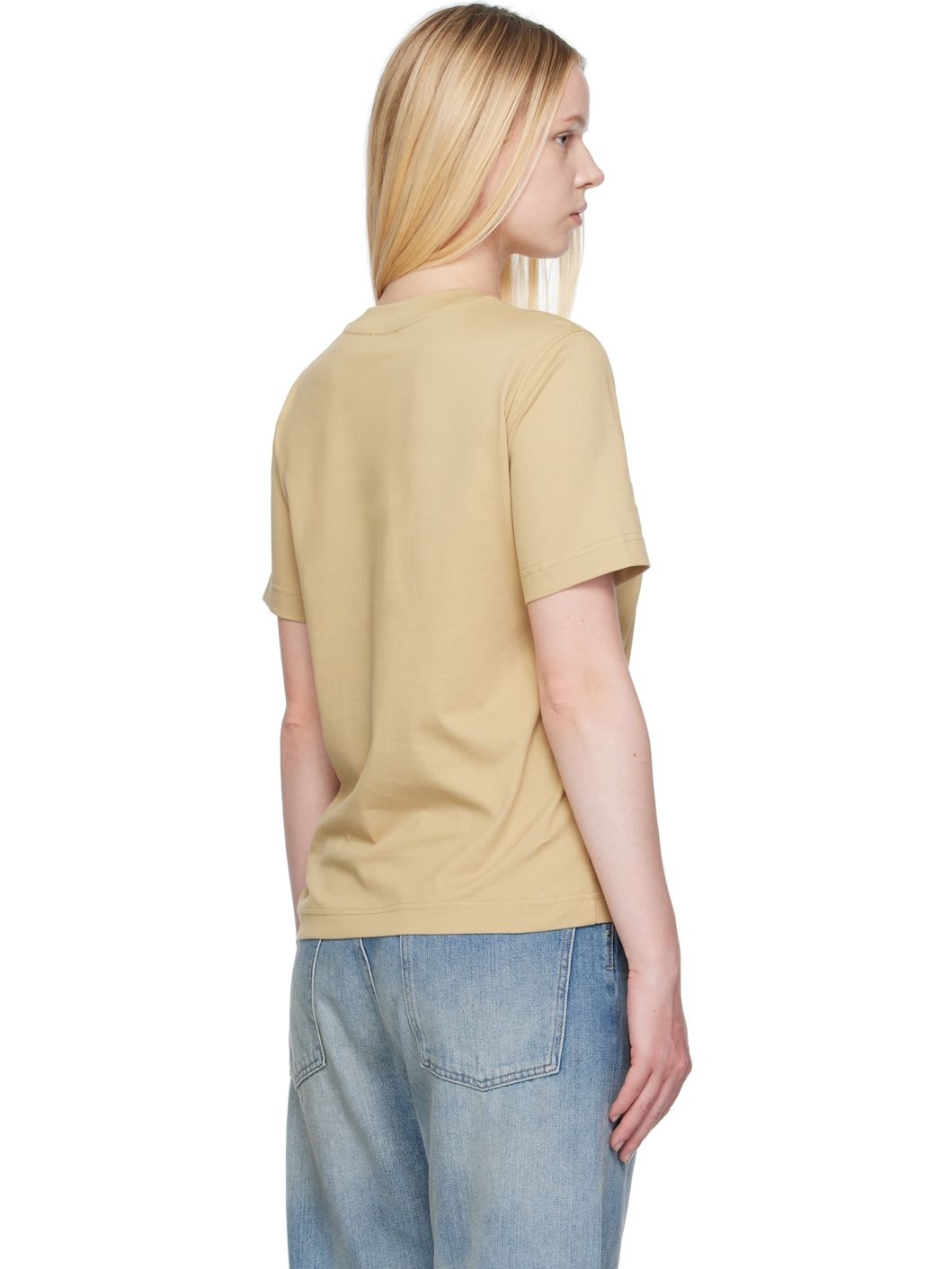 Tan Knight Stamp Cotton T-shirt - 3