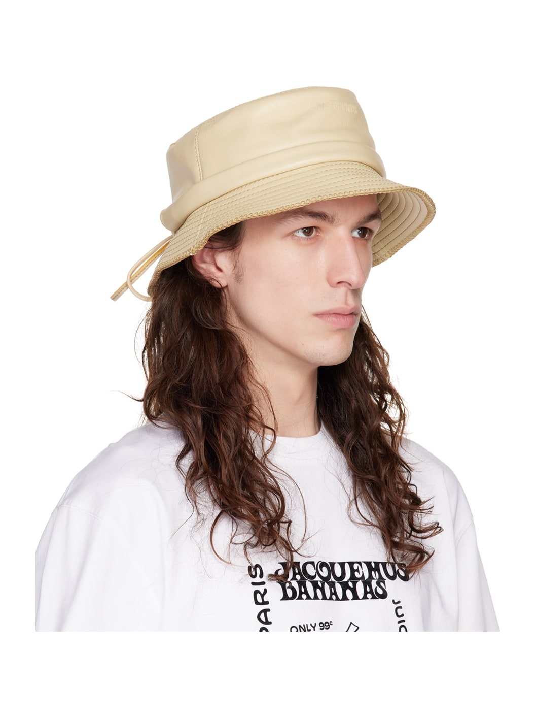 Beige 'Le Bob Mentalo' Bucket Hat - 2