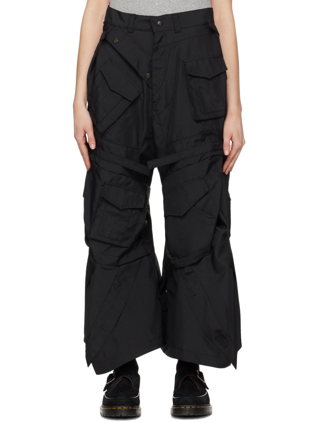 Black Asymmetric Trousers - 1