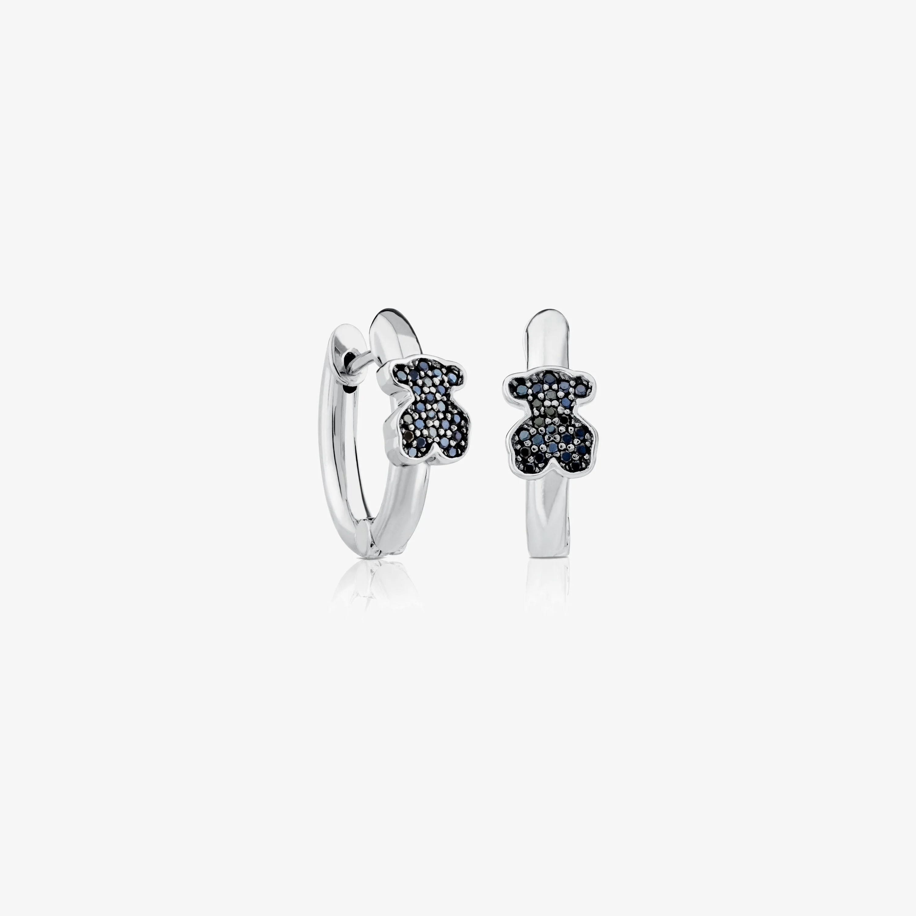 Silver TOUS Gen Hoop Earrings with Spinels - 1
