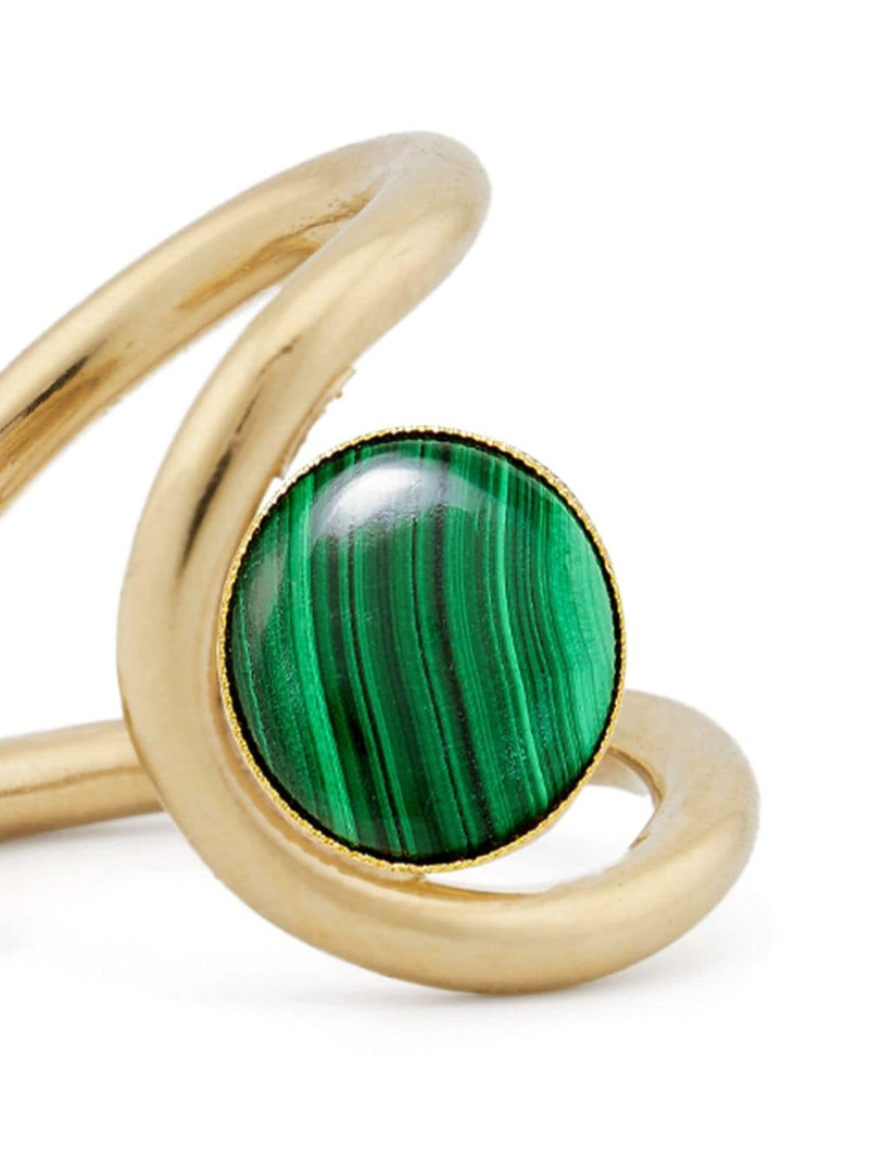 DESTREE Louise inset-gemstone ring outlook
