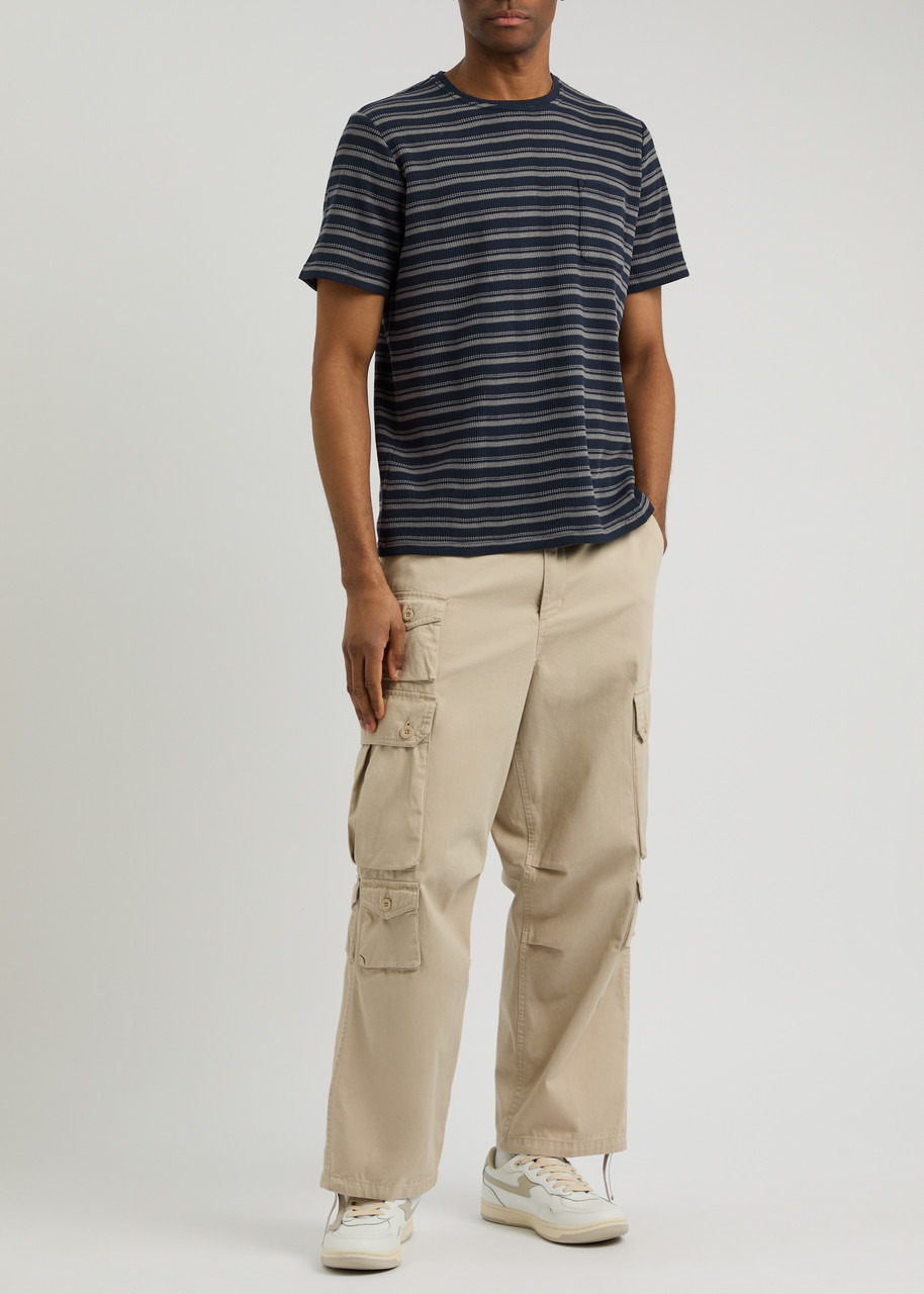 Oliver Spencer Oli's Striped Waffle-knit T-shirt - 4