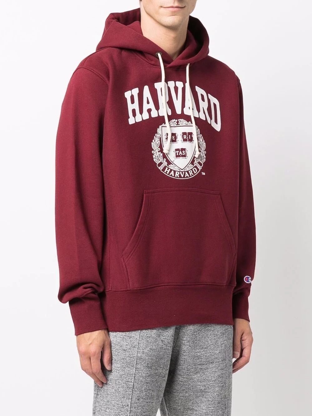 Harvard-print fleece hoodie - 3