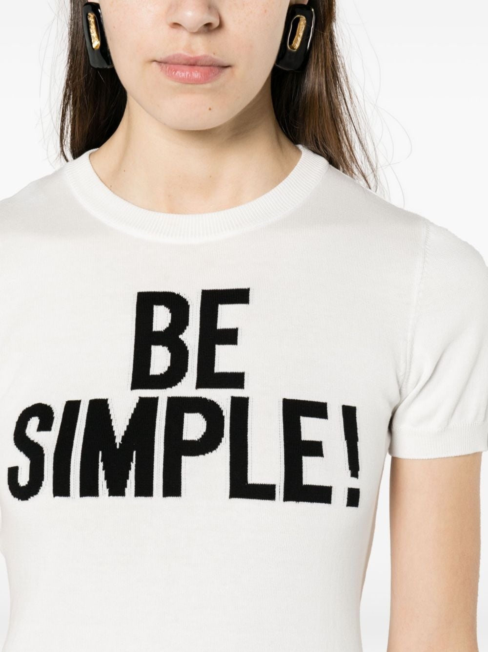 slogan intarsia-knit cotton jumper - 5